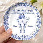 Custom Jewelry Dish - Personalized Best Friend Birthday Gifts For Women, Besties, Sisters, BFF - A Bond That Time Can’t Change