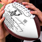 Custom Leather Football - Personalized Birthday Gifts For Son, Grandson, American Football Lovers, Sports Fans, Sports Lovers - Always Remember I Am With You