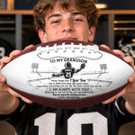 Custom Leather Football - Personalized Birthday Gifts For Son, Grandson, American Football Lovers, Sports Fans, Sports Lovers - Always Remember I Am With You