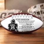 Custom Leather Football - Personalized Birthday Gifts For Son, Grandson, American Football Lovers, Sports Fans, Sports Lovers - Believe In Your Endless Power