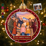 Custom Photo Acrylic Ornament - Personalized Christmas Birthday Gifts For Mom, Dad, Brother, Sister - Our Circle Of Love