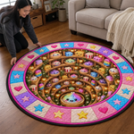 Custom Quilted Round Mat - Personalized Christmas Birthday Gifts For Kids - Merry Squishy Moments