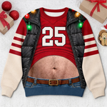 Custom Funny Ugly Sweatshirt - Personalized Christmas Birthday Gifts For Husband, Son, Grandson, Brother, Grandpa, Dad, Yourself - Shining Bright All Season Long