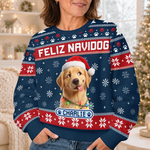Custom Photo Ugly Sweatshirt - Personalized Christmas Birthday Gifts For Dog Cat Lovers, Dog Dad And Mom, Cat Owners - Jolly Little Pawtner