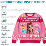 Custom Photo Squishy Ugly Sweatshirt - Personalized Christmas Birthday Gifts For Kids - Made Of Sugar And Sparkles