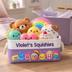 Custom Squishy Storage Basket - Personalized Birthday Gifts For Kids - Collecting Tiny Happiness