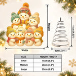 Custom Snowman LED Tree Topper - Personalized Christmas Birthday Gifts For Mom, Grandma - Snow Much Grandkid Love