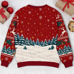 Custom Reindeer Ugly Sweatshirt - Personalized Christmas Birthday Gifts For Grandma - Merry Season, Happy Crew