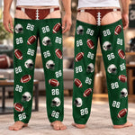 Custom Funny American Football Pajama Pants - Personalized Birthday Gifts For American Football Lovers, Sports Fans, Sports Lovers - Living The Ultimate Fan Life