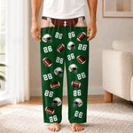 Custom Funny American Football Pajama Pants - Personalized Birthday Gifts For American Football Lovers, Sports Fans, Sports Lovers - Living The Ultimate Fan Life