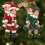 Custom Photo Acrylic Ornament - Personalized Anniversary Christmas Wedding Gifts For Husband And Wife, Him And Her - Double The Festive Fun