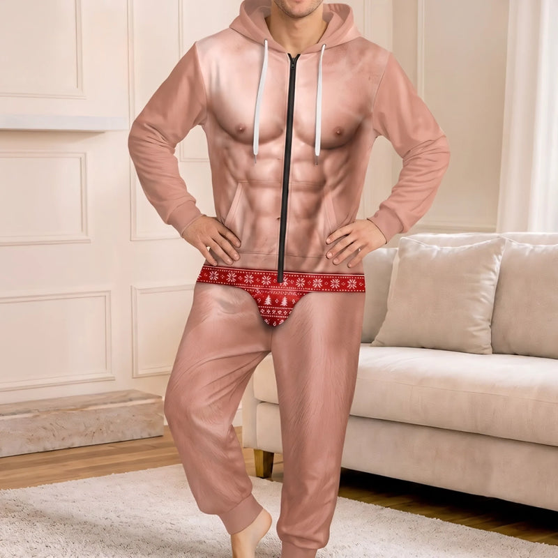 Custom Onesie Pajamas - Personalized Christmas Birthday Gifts For Husband, Son, Grandson, Brother, Grandpa, Dad, Yourself - Bringing The Heat This Season