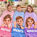 Custom Photo Blanket - Personalized Birthday Gifts 
For Kids - Sparkle Bright With Pure Joy