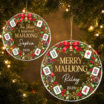 Custom Mahjong Acrylic Ornament - Personalized Christmas Birthday Gifts For Mahjong Players, Mom, Dad, Brother, Sister - Merry Game Vibes All Season