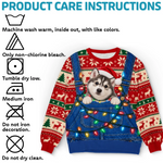Custom Photo Ugly Sweatshirt - Personalized Christmas Birthday Gifts For Dog Cat Lovers, Dog Dad And Mom, Cat Owners - Keeping Christmas Extra Fluffy