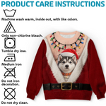 Custom Photo Ugly Sweatshirt - Personalized Christmas Birthday Gifts For Dog Cat Lovers, Dog Dad And Mom, Cat Owners - Furry Little Christmas Helpers