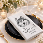 Custom Pet Photo Wedding Gifts - Personalized Cotton Napkin