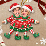 Custom Photo Funny Acrylic Ornament - Personalized Anniversary Christmas Wedding Gifts For Husband And Wife, Him And Her - Love Hanging With You