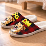 Custom Photo Flat Scuff Slippers - Personalized Christmas Birthday Gifts For Dog Cat Lovers, Dog Dad And Mom, Cat Owners - Fur Mom Forever