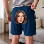Custom Photo Casual Shorts - Personalized Birthday Gifts For Husband, Son, Grandson, Brother, Grandpa, Dad, Yourself - All Eyes On Me