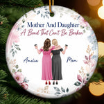 Custom Mother Daughter Christmas Gifts - Personalized Ceramic Ornament