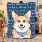 Custom Dog Photo Portrait Gifts - Personalized Blanket