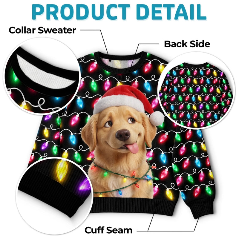 Custom Photo Christmas Dog Gifts - Personalized Ugly Sweatshirt