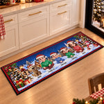 Custom Family And Pet Character Christmas Decor - Personalized Runner Rug