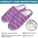 Custom Name Heart Slippers - Personalized Slippers Gifts For Women