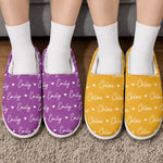 Custom Name Heart Slippers - Personalized Slippers Gifts For Women