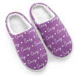 Custom Name Heart Slippers - Personalized Slippers Gifts For Women