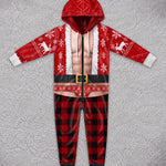 Custom Funny Christmas Santa and Elf Holiday Party Outfit - Personalized Adult Onesie