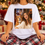 Custom Photo Christmas Dog Gifts For Pet Lovers - Personalized T-Shirt