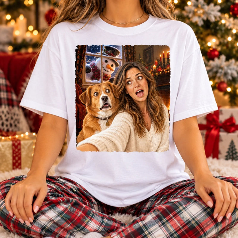 Custom Photo Christmas Dog Gifts For Pet Lovers - Personalized T-Shirt