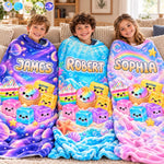 Custom Name Squishy Rainbow Gifts for Kids - Personalized Blanket