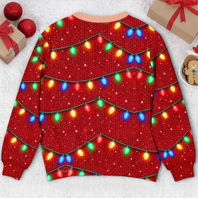 Custom Funny Couple Christmas Party Gifts - Personalized Ugly Sweatshirt