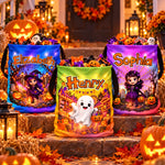 Custom LED Light Bucket Bag - Personalized Halloween Birthday Gifts For Kids - Trick Or Treat, Smell My Feet