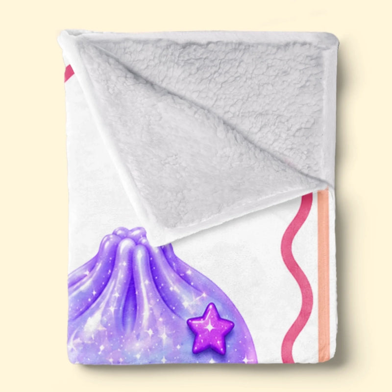 Custom Kawaii Dumpling Squishy Name Gifts for Girls - Personalized Blanket