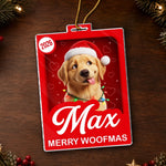 Custom Festive Pet Photo Christmas Decor - Personalized Acrylic Ornament