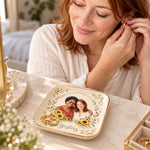 Custom Photo Jewelry Dish - Personalized Birthday Gifts For Wife, Daughter, Besties, Sisters