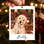 Custom Funny Pet Selfie Photo Christmas Gifts For Dog Cat Lovers - Personalized Acrylic Ornament