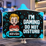 Custom Gaming Don't Disturb Kids Gifts - Personalized Snuggle Blanket