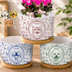 Custom Photo Home Decor Ceramic Plant Pot - Personalized Birthday Gifts For Dog Cat Lovers, Dog Dad And Mom, Cat Owners