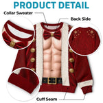 Custom Funny Santa Outfit Christmas Gifts For Couples - Personalized Ugly Sweatshirt