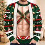 Custom His and Hers Holiday Outfit Christmas Gifts for Couples - Personalized Ugly Sweatshirt