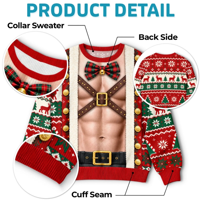 Custom Festive Elf Costume Christmas Gifts - Personalized Ugly Sweatshirt