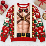 Custom Festive Elf Costume Christmas Gifts - Personalized Ugly Sweatshirt
