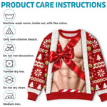 Custom Christmas Bow Couple Gifts - Personalized Ugly Sweatshirt