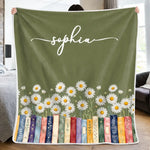 Custom Name Floral Book Lover Gifts - Personalized Blanket