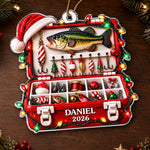 Custom Christmas Fishing Tackle Box Gifts - Personalized Acrylic Ornament